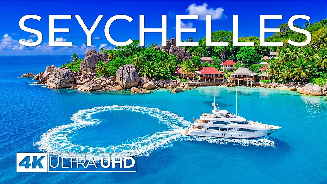 [4K] Seychelles 🇸🇨 Pristine Beaches, Crystal Clear Waters & Luxury Island Resorts Aerial Views