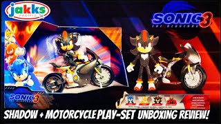SONIC MOVIE 3 SHADOW + MOTORCYCLE PLAY-SET UNBOXING REVIEW! #SonicMovie3 #Shadow #JAKKSPacific