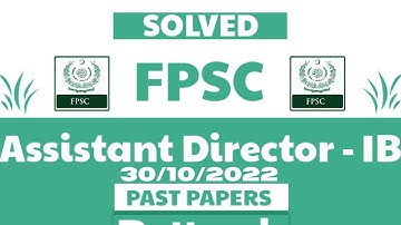 Assistant Director IB Complete solved past papers 2022 Part-1 | AD IB  solved English Paper MCQs