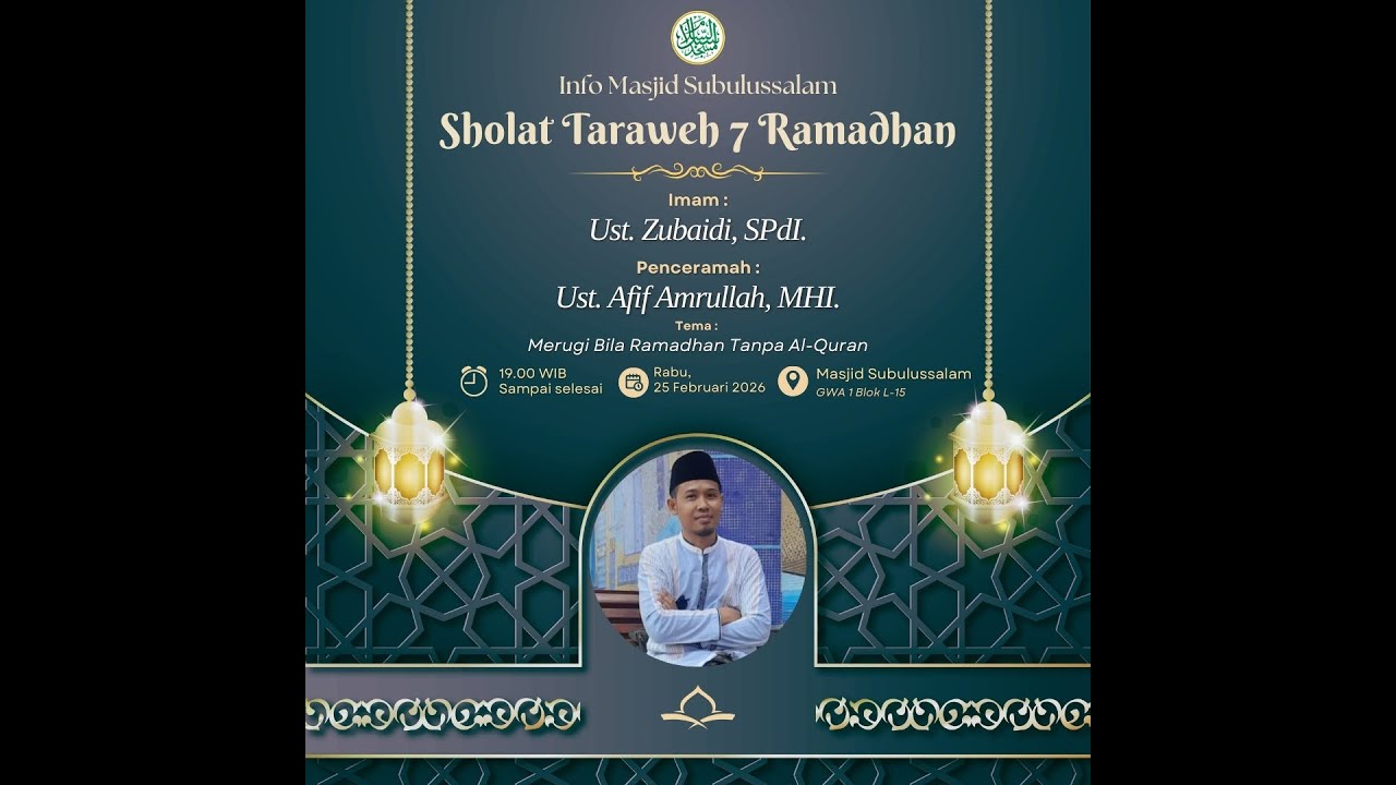 🔴 KUPAS TUNTAS: Merugi Bila Ramadhan Tanpa Al-Quran Bersama Ust. Afif Amrullah, MHI.