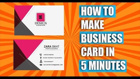 How to make a business card in just 5 minutes | Adobe Illustrator | Educational videos