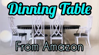 Dining Room Table Makeover for the Dollhouse