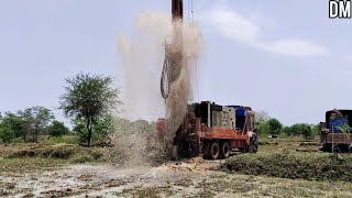 Step By Step Borewell Drilling - 180 फीट मे फूल पानी गांव धारिया | Amazing 50hp Borewell Water