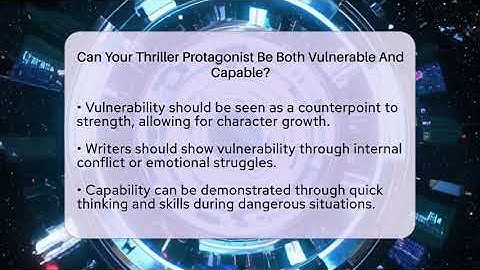 Can Your Thriller Protagonist Be Both Vulnerable And Capable? - The Storytellers Room