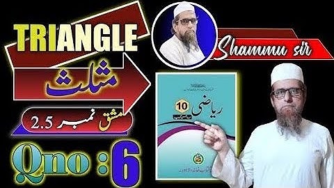Class 10 Triangle Ex 2.5 ll Triangle Ex 2.5 Qno 6 ll Maths in Urdu ll Shammu sir ll