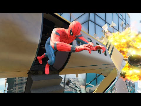 GTA 5 Epic Plane Crashes & Spiderman Ragdolls Ep.90 (Euphoria Physics | Funny Moments)