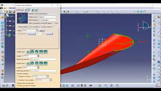 sweep line with draft direction in CATIA. Generative shape design. Swept surface definition. 