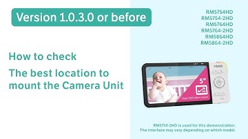 Check the best location to mount the Camera Unit(Version 1.0.3.0 or before)- VTech RM5754HD and more