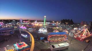 We set up our camera on top of the stands bonney field to capture
carnival at california state fair. when sun sets, lights from rides
...