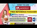 How to Use Mendeley Desktop and Mendeley Web Importer/ Automatically Generate References & Citation
