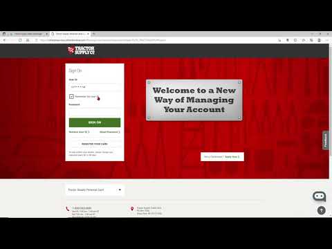 How to Login Tractor supply credit card Account? Tractor supply credit card Login Helps Tutorial