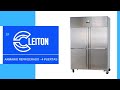 Vídeo: Armario Refrigerado Acero Inoxidable 1065 Litros 4 Puertas Medias 134 cm Ventilado ®Cleiton