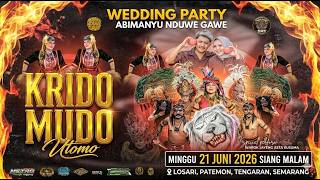 LIVE SENI TARI REOG KRIDO MUDO UTOMO Dalam Rangka Wedding Party ABIMANYU DUWE GAWE