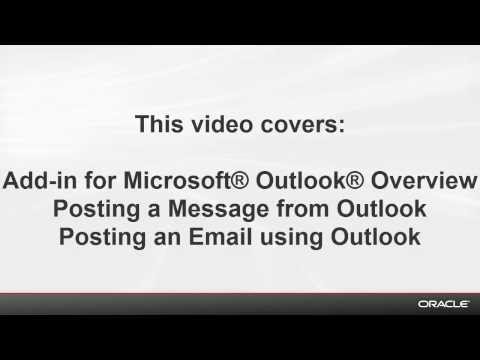 Oracle Social Network: Add-in for Microsoft ® Outlook ® (Release 8)