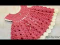 Crochet Baby Dress 0-6 months Bag o day Crochet Tutorial #375 Subtitles Available in 21 languages