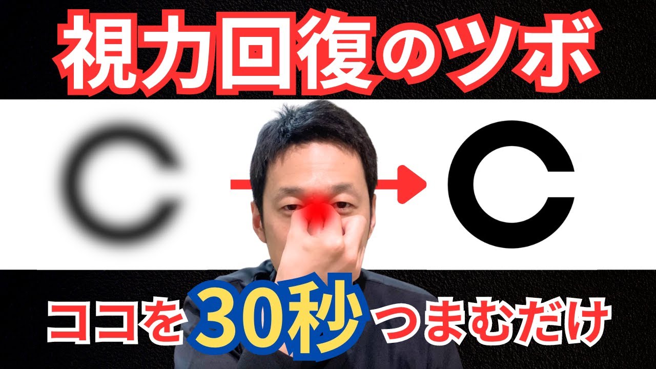 【視力回復】老眼・近視・乱視・遠視を解消するツボを紹介します - YouTube