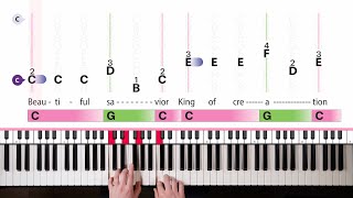 Beautiful Savior Hymn | Easy Piano Lesson |