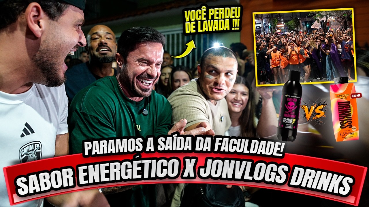 🚨TUMULTO NA RUA - SABOR ENEGERTICO OU DRINKISS - TESTE CEGO - TOGURO VS JON