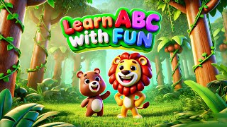 Jungle ABC Adventure! 🌿🦁 Sing & Learn the Alphabet | Fun Nursery Rhyme for Kids