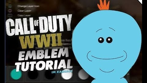 WW2 EMBLEM TUTORIAL - MR MEESEEKS (CALL OF DUTY WW2 IM KARNAGE EMBLEM)