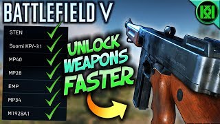 Battlefield 5 How To Unlock Guns Faster Rank Up Quicker Bf5 Weapons Battlefield V Gameplay