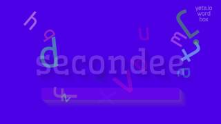 How to say "secondee"! (High Quality Voices)