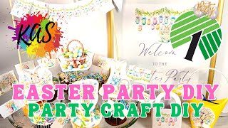 LOOK AT THIS CUTE EASTER PARTY BUNDLE COLLECTION PRINTABLE DOWNLOAD & Easy Party Favors to DIY Craft