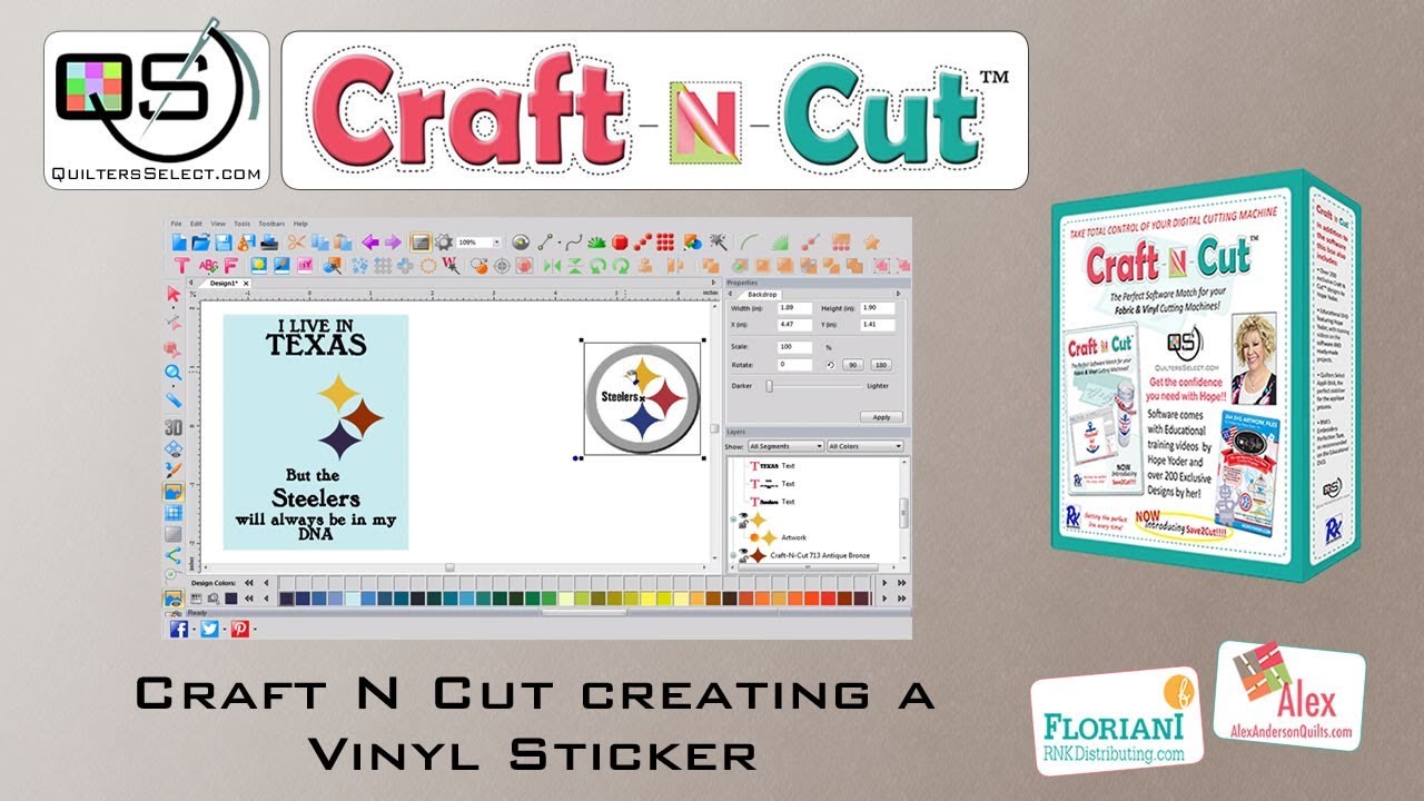 Craft N Cut creating a Vinyl Sticker - YouTube