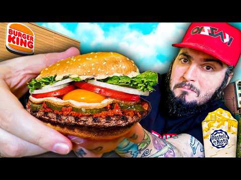 Trying out the NEW BURGER KING ITEMS | New TUGA WHOPPER with CHORIZO and KING FUSION CREAM PASTRY
