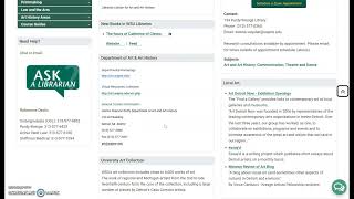 WSU Library Research Guide - Art and Art History