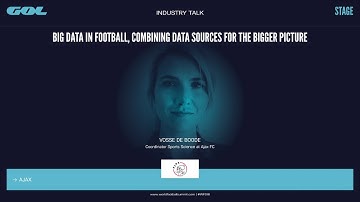 WFS18 - KEYNOTE by AJAX: BIG DATA IN FOOTBALL, COMBINING DATA SOURCES FOR THE BIGGER PICTURE