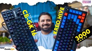 Cosmic Byte CB-GK-16 Firefly vs Kreo Hive | Best mechanical gaming Keyboard under 3000 in 2023