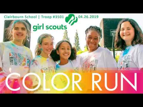 Girl Scout Troop 3501 Hosts Color Run at Clairbourn School