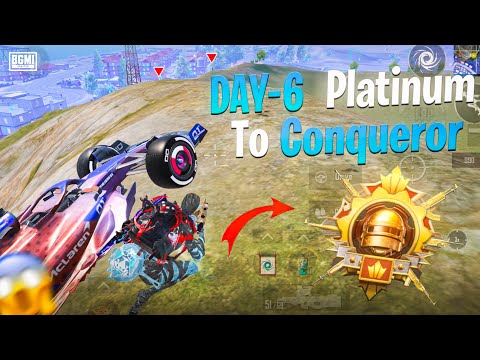 😱 DAY-6 Platinum To Conqueror ! Best 2 hours Strategy For Rank Push 😱