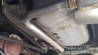 2001 Pontiac Trans Am Straight Pipes