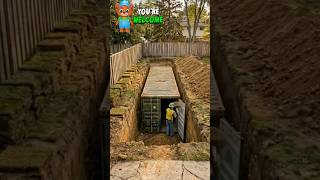 Underground Bunker Build in Backyard 😱 Full Transformation Timelapse #shortsvideo #timelapse