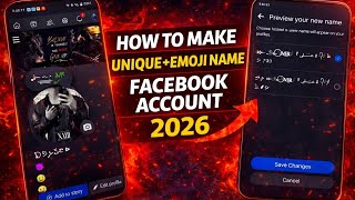 How to Make Unique+Emoji Name Account on Facebook 2026 | Create Unique Emoji Name Facebook ID 2026