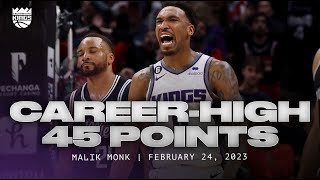 Monk EXPLODES for CAREER-HIGH 45 points vs Clippers | 2.24.23