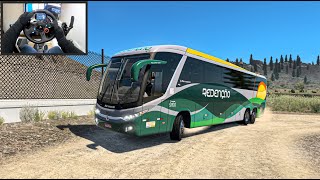 Smooth Bus Drive Through Mountain Nature - American Truck Simulator - Logitech G29 Setup + Handbrake screenshot 5