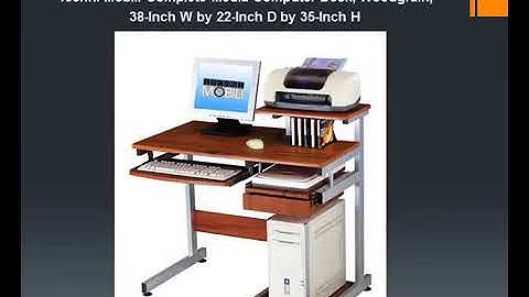 Cheap Computer Desk | Techni Mobili Complete Media Computer Desk, Woodgrain
