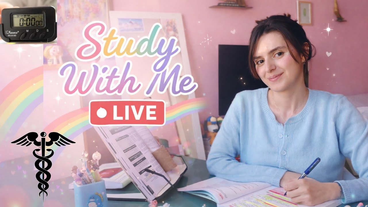 Birlikte ders çalışalım | Sanal Kütüphane 📚90min study-10min break📚 Fireplace Sound