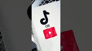TikTok OR YouTube? 🤯🤔 | Real Art Illusion Drawing #shorts