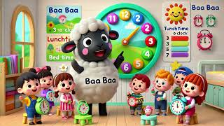 Baa Baas Time Telling Song Learn To Read The Clock With Baa Baa Nursery Rhymes & Kids Songs