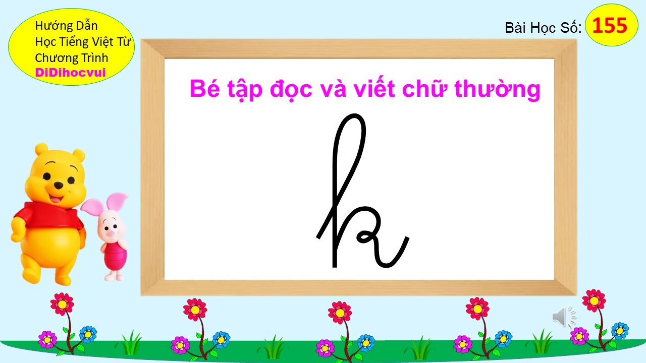 Tập Đọc và Viết Chữ Cái – Chữ k viết thường – Dạy bé đọc và viết 29 chữ ...