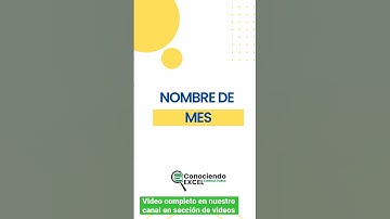 Nombre de mes con macros en Excel