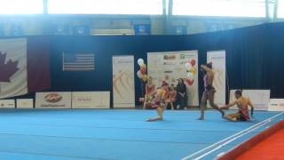 ACROBATICS O Struble M Whiteman M Gatson Emeilia's AcroGymnastics USA 2017NACAI WG FIG AG2 Bal