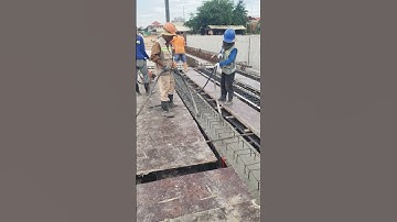 Casting Concrete top up girder beam. #bridge #construction #civilsite #shots #viralvideo