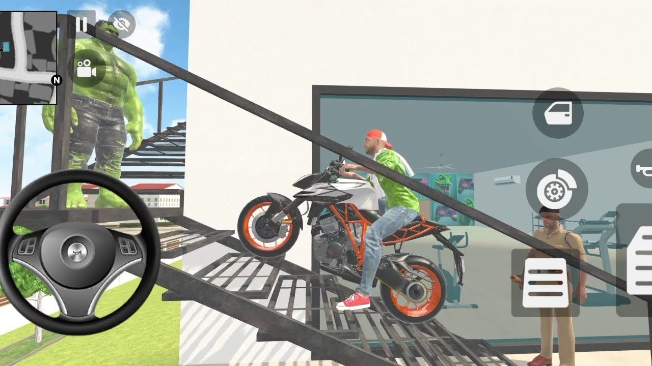 😍🎉Franklin places1️⃣ all his bikes 🚲 on the roof2️⃣ of his house 🏡 indian theft auto simulator 😍💥