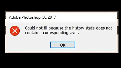 Fix Could not fill because the history state does not contain a correspondi...Photoshop VietNam