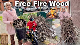 ❗️Free Fire Wood 🤑 enough for One Year😱 Found on the Streets 🪚i Really wanted this..!